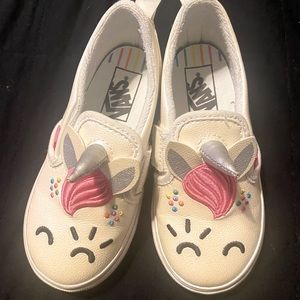 White Unicorn Toddler Girl Vans